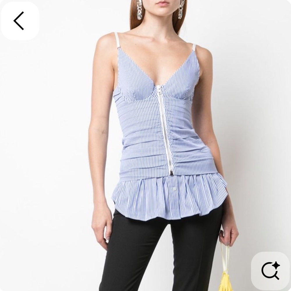 Alexander Wang Blue and White Striped Camisole